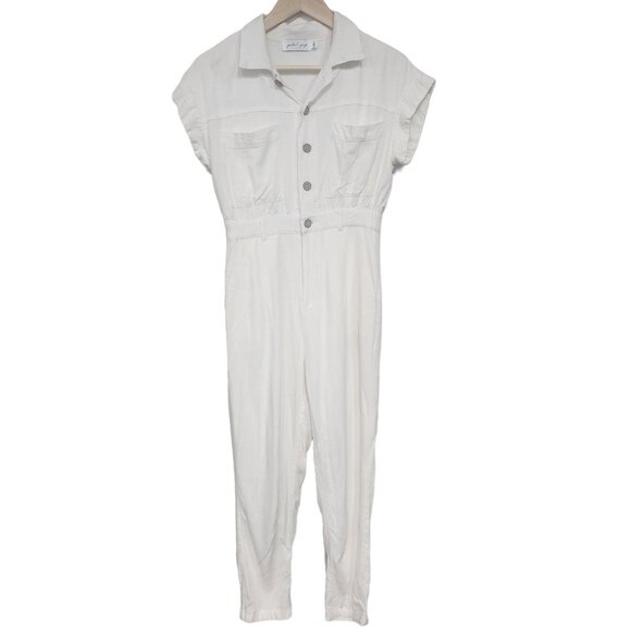 Petal + Pup Linen Blend Short Sleeve Jumpsuit‎ Women's Size S - Picture 1 of 14